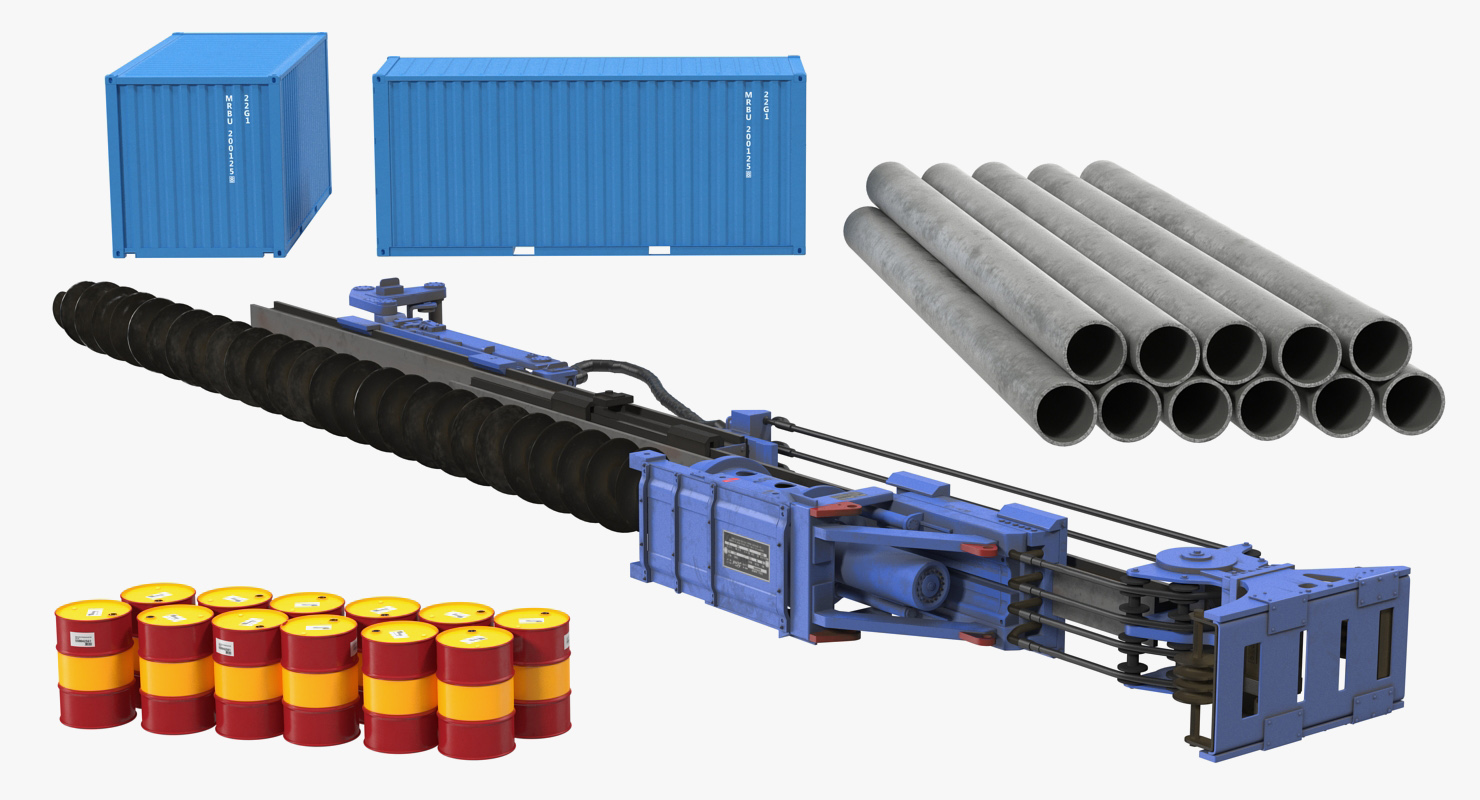 3D Platform Supply Vessel with Cargo model