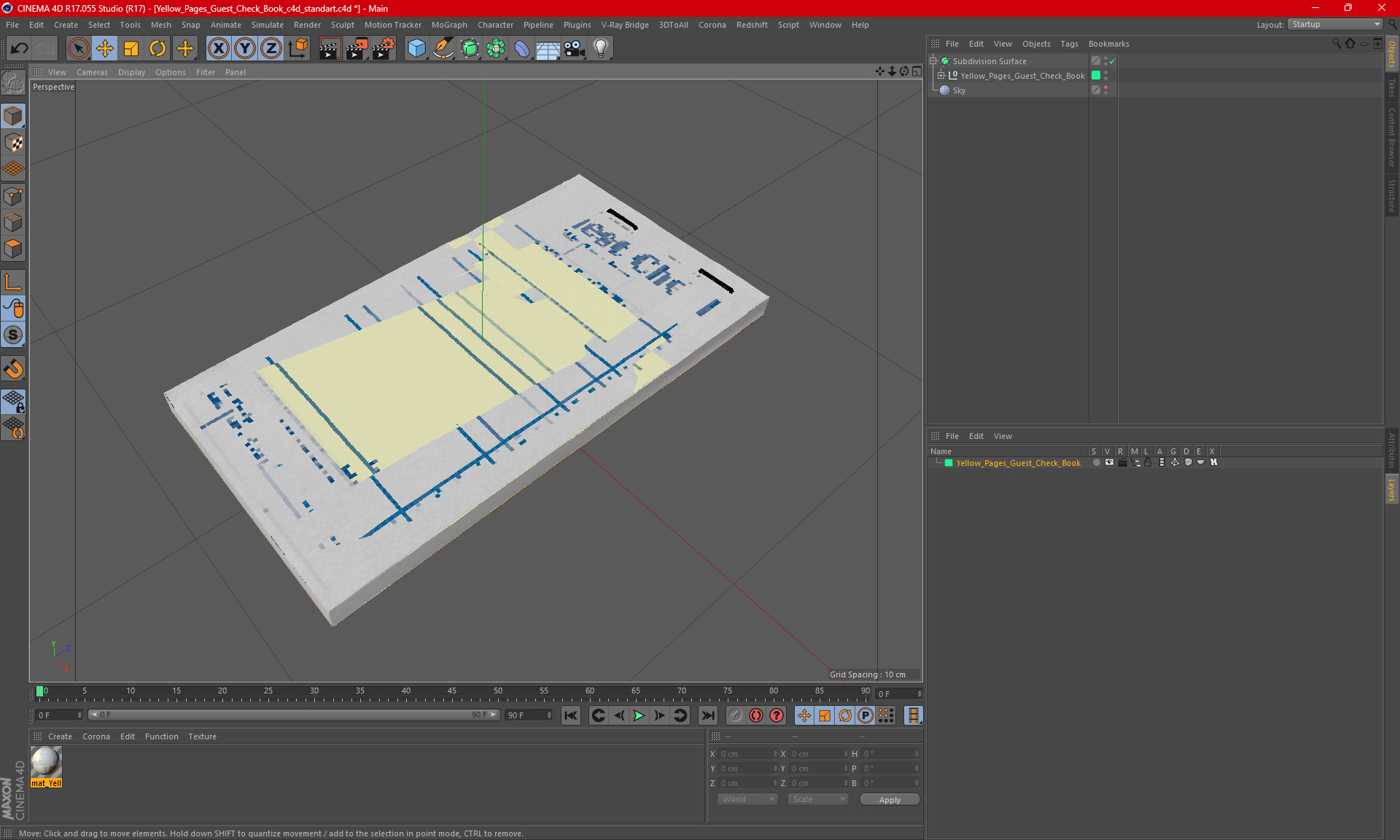 Yellow Pages Guest Check Book 3D model