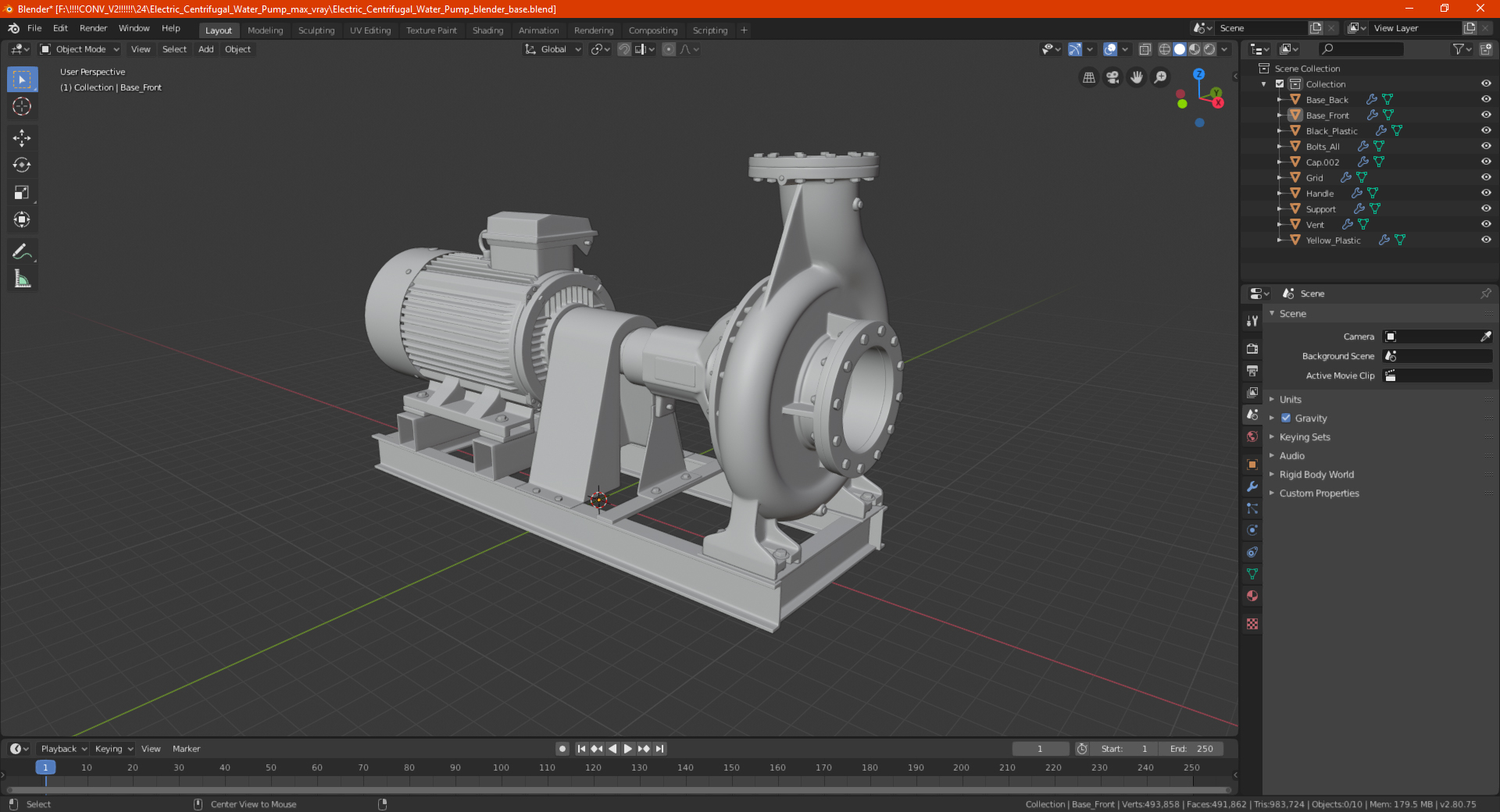 3D Electric Centrifugal Water Pump