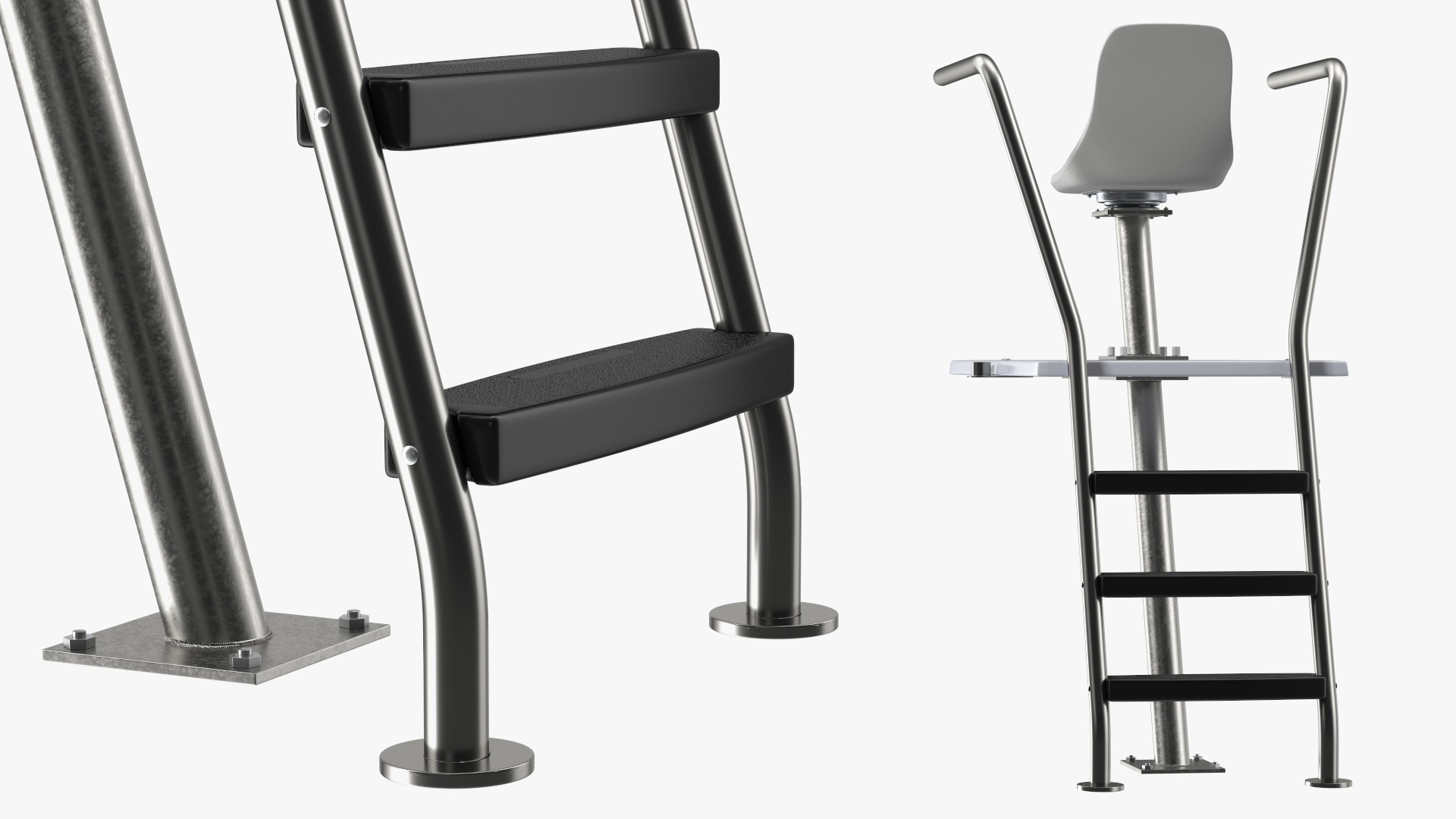 Swimming Pool Lifeguard Chair 3D model