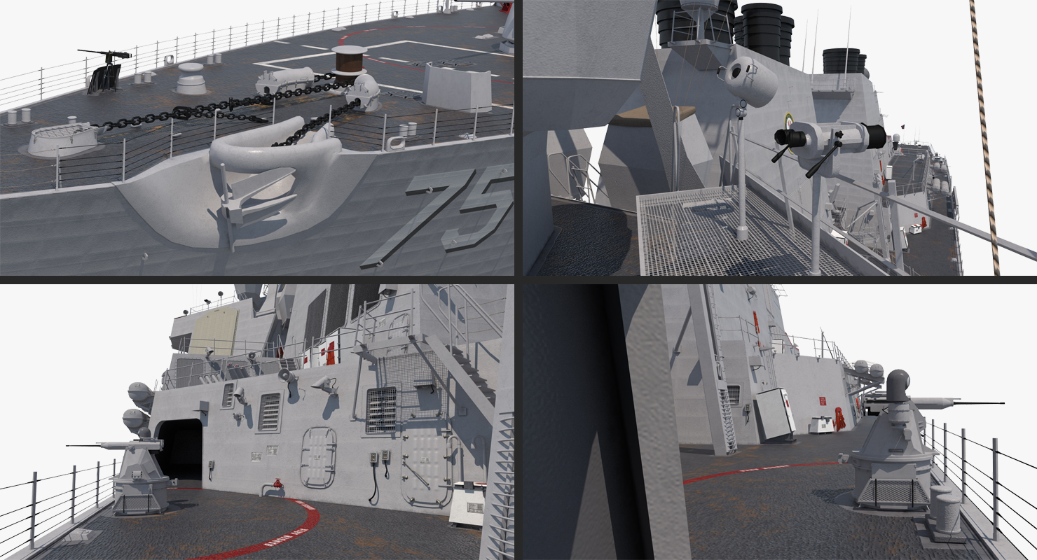 Arleigh Burke Destroyer Donald Cook DDG 75 3D