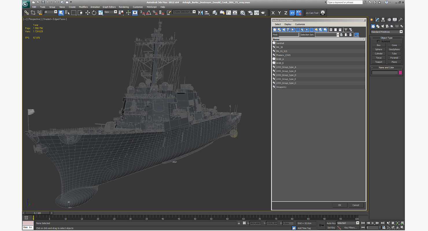 Arleigh Burke Destroyer Donald Cook DDG 75 3D