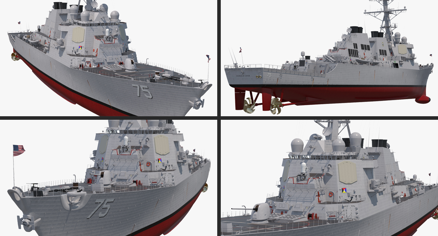 Arleigh Burke Destroyer Donald Cook DDG 75 3D