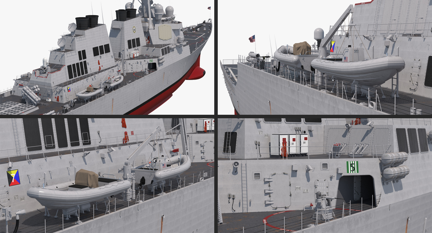 Arleigh Burke Destroyer Donald Cook DDG 75 3D