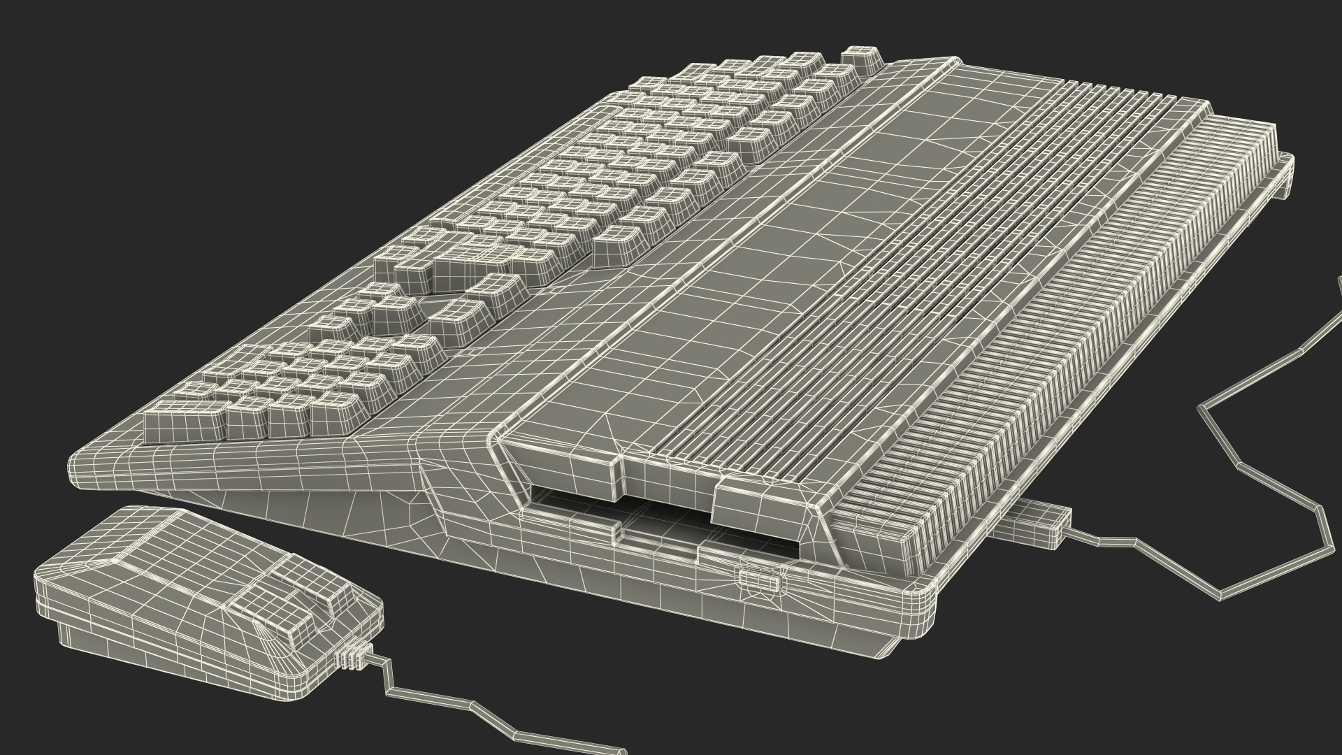 3D Old Home Computer Keyboard