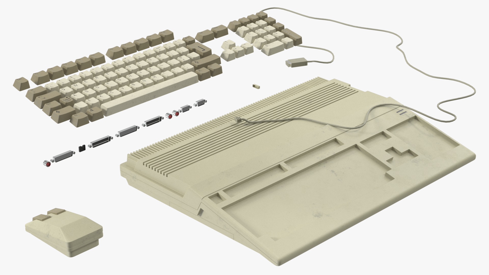 3D Old Home Computer Keyboard