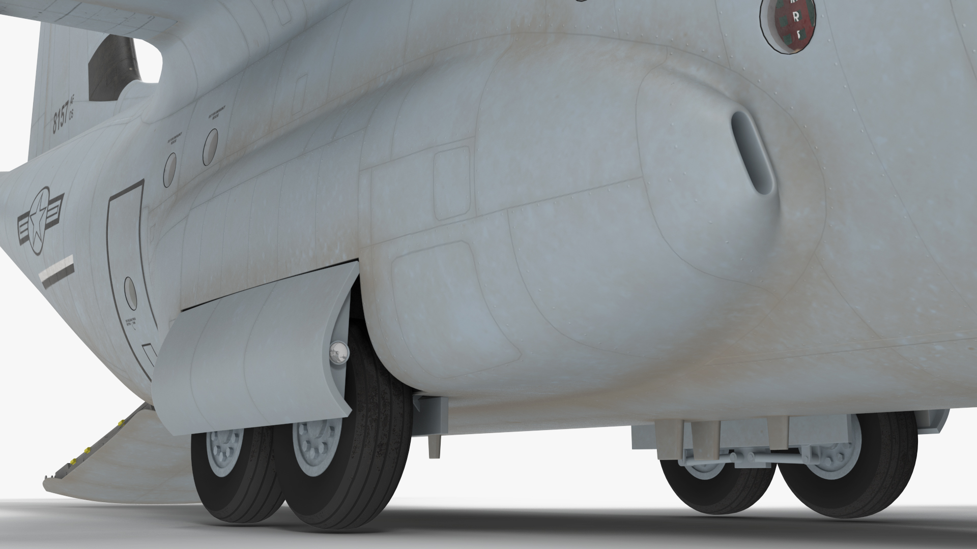 3D Lockheed C 130 Hercules US Military Transport with 20 ft Container