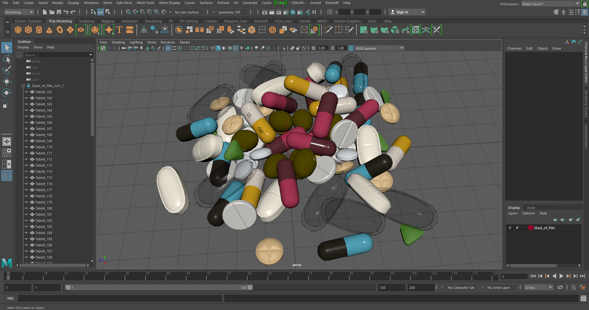 Stack of Pills 3D model