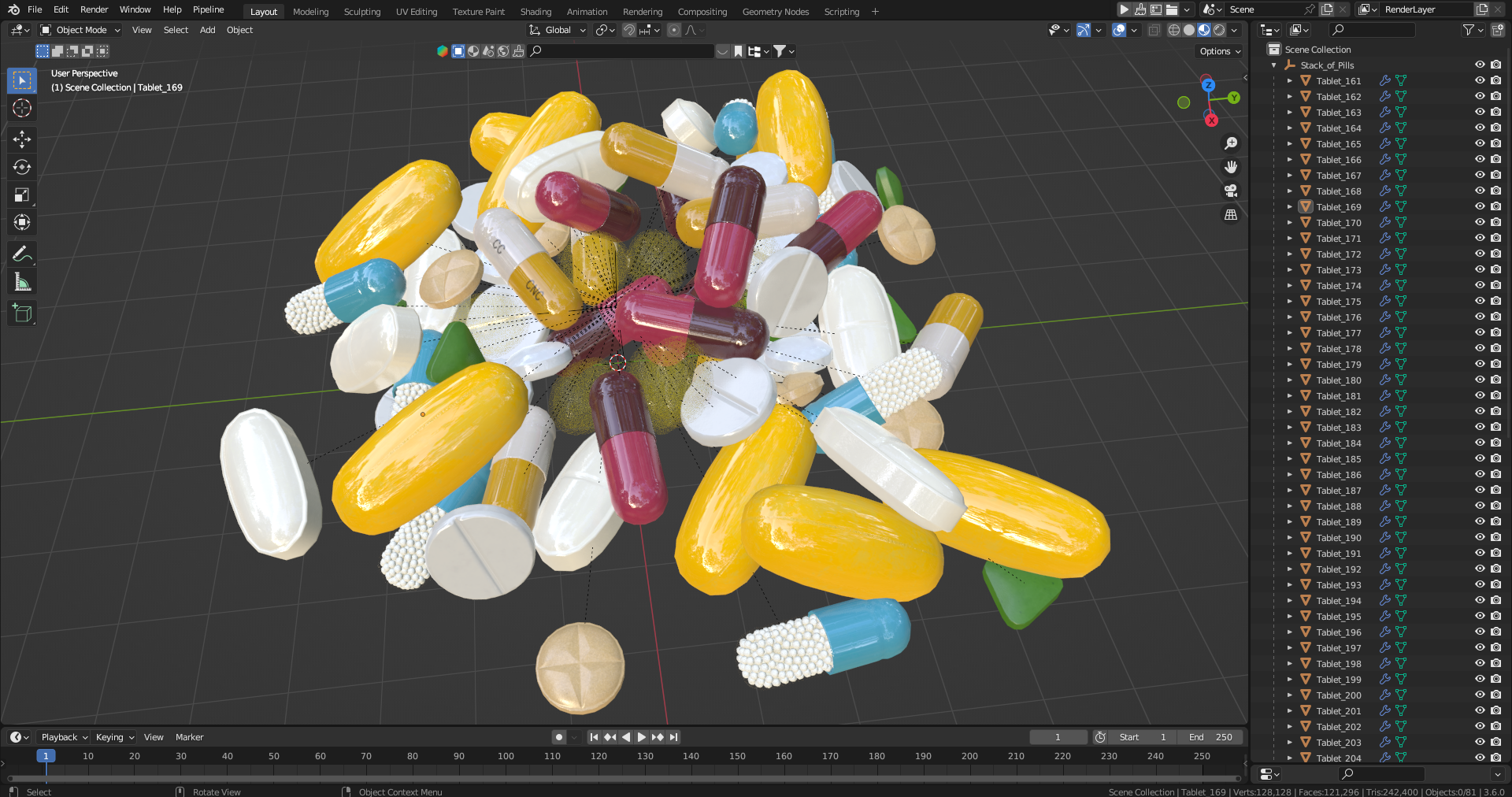 Stack of Pills 3D model
