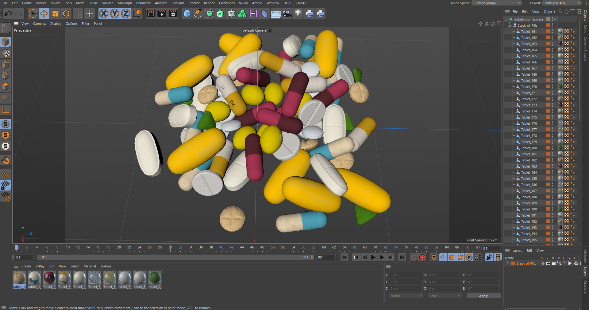 Stack of Pills 3D model