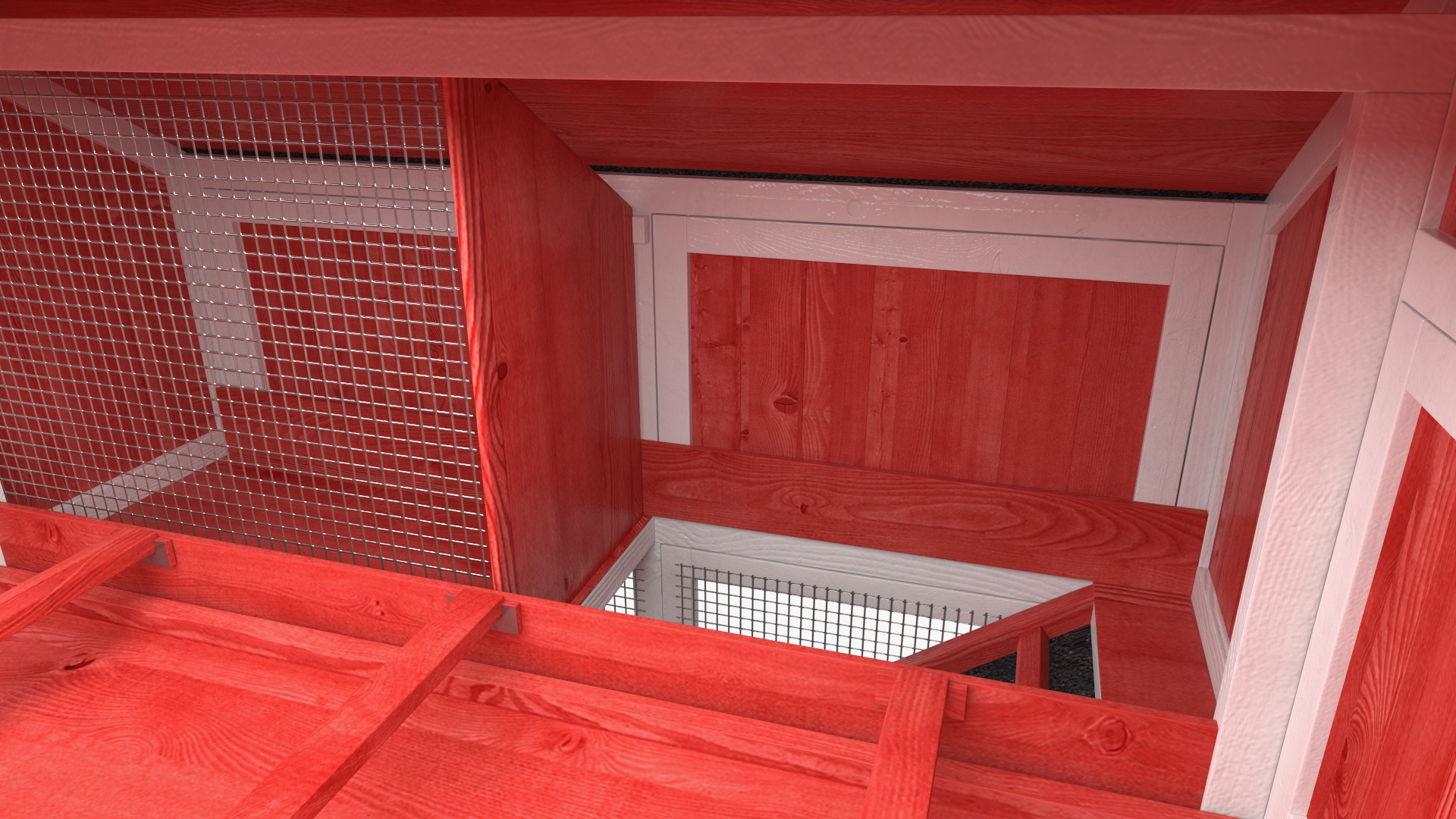 3D Chicken Coop Red