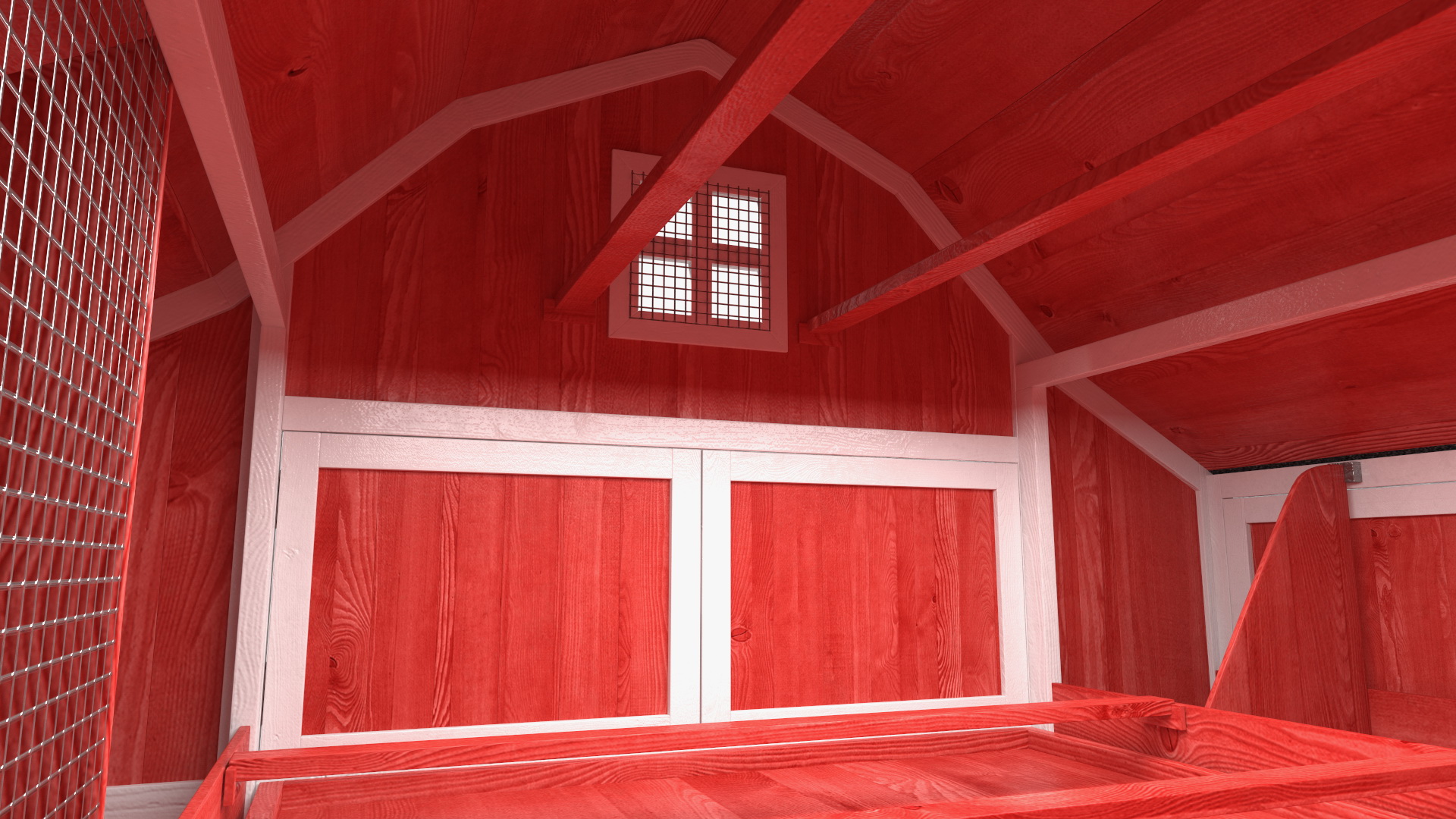 3D Chicken Coop Red