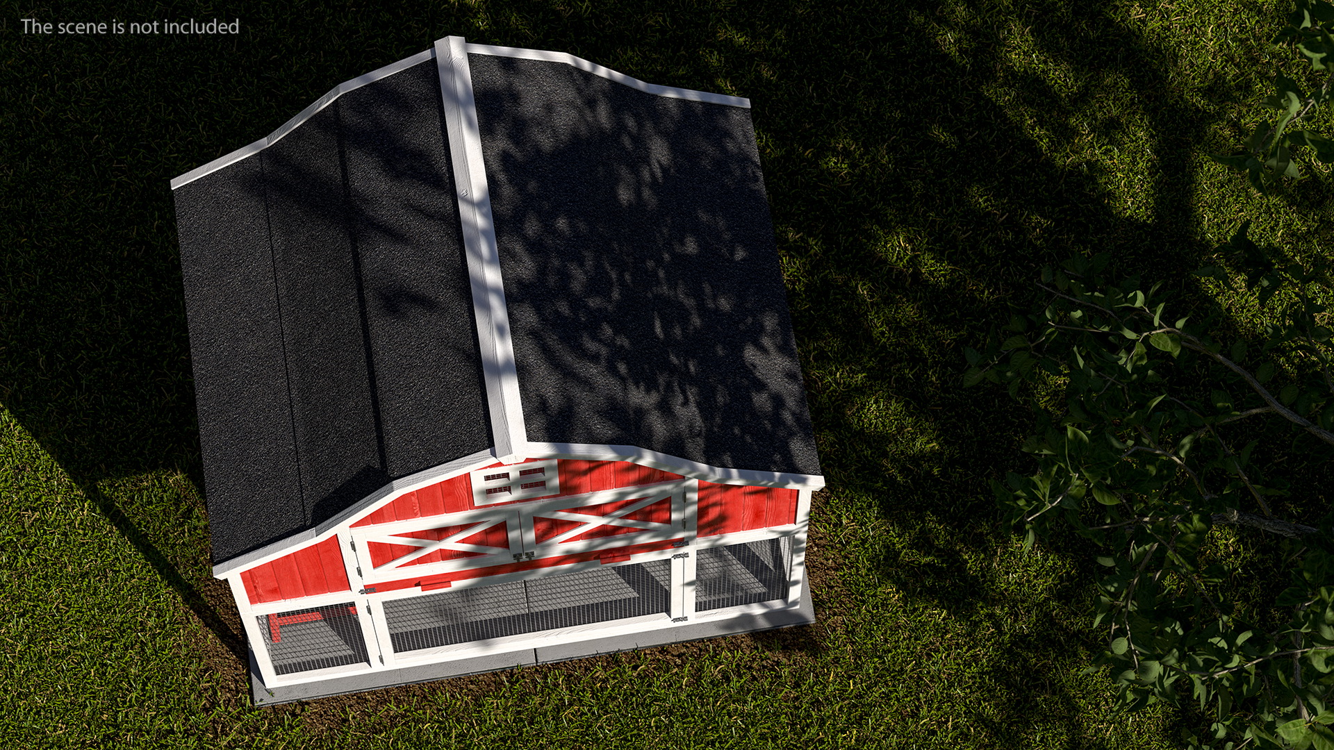 3D Chicken Coop Red