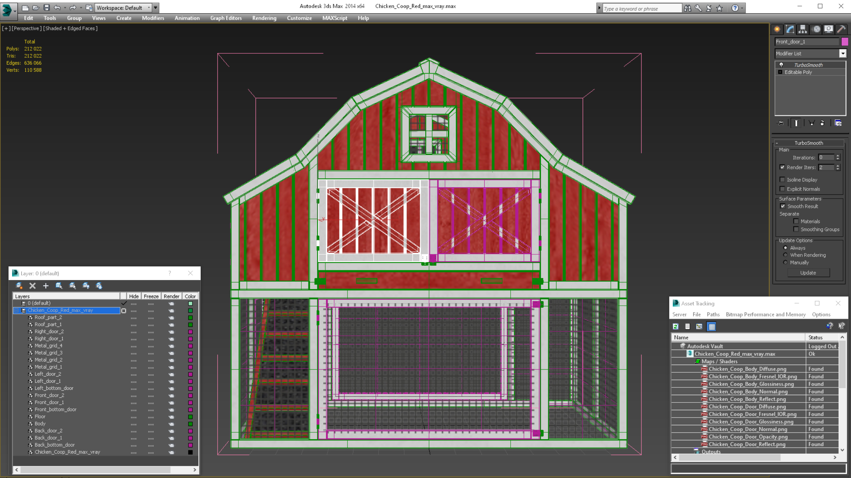 3D Chicken Coop Red