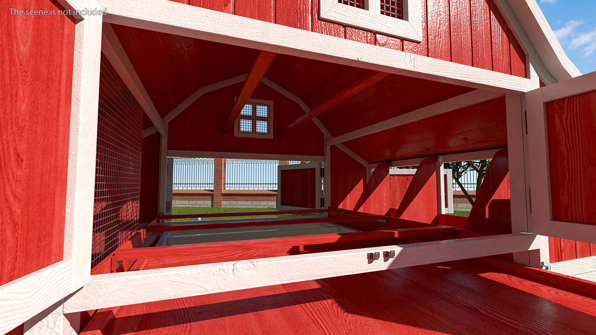 3D Chicken Coop Red