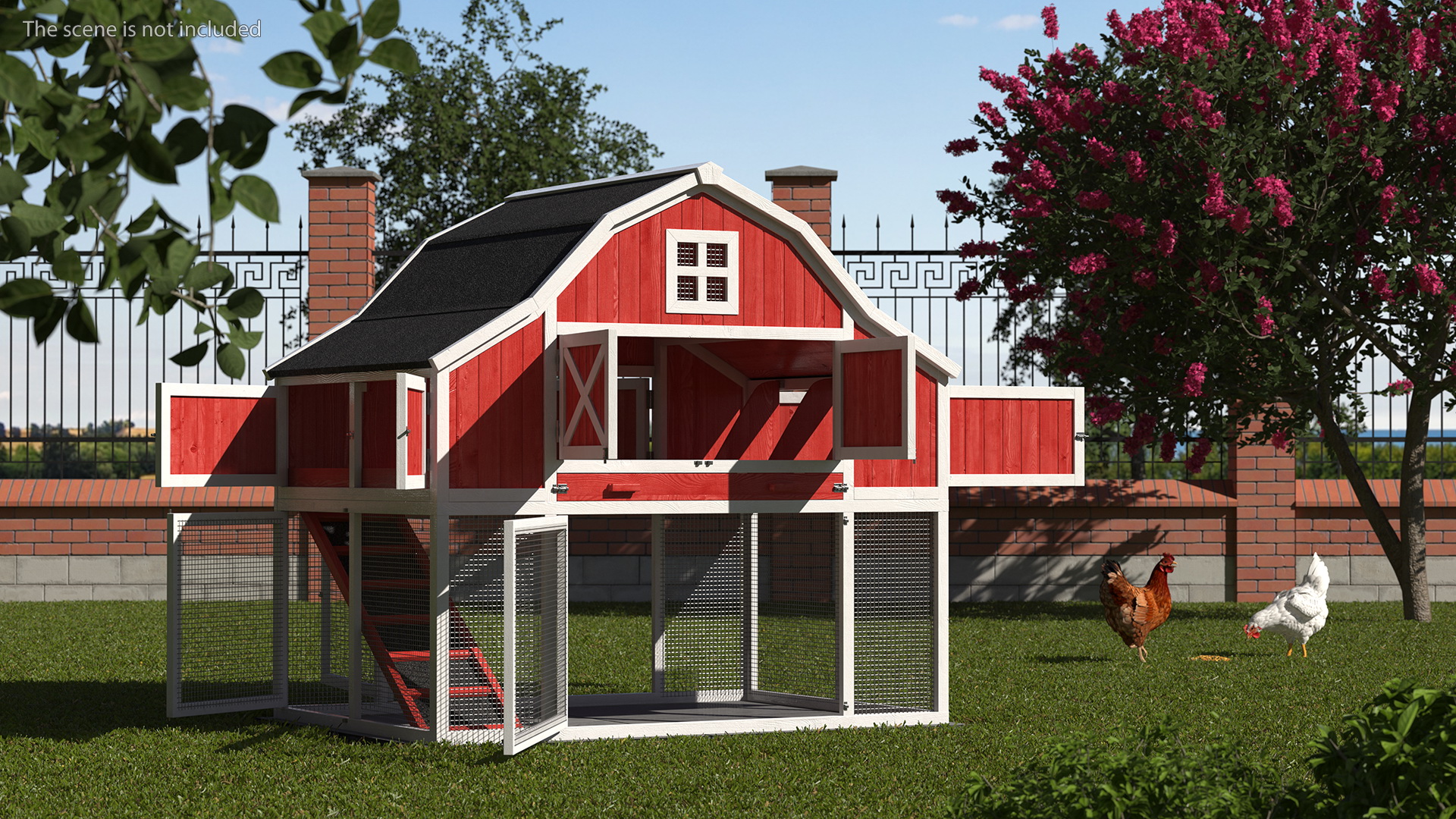 3D Chicken Coop Red