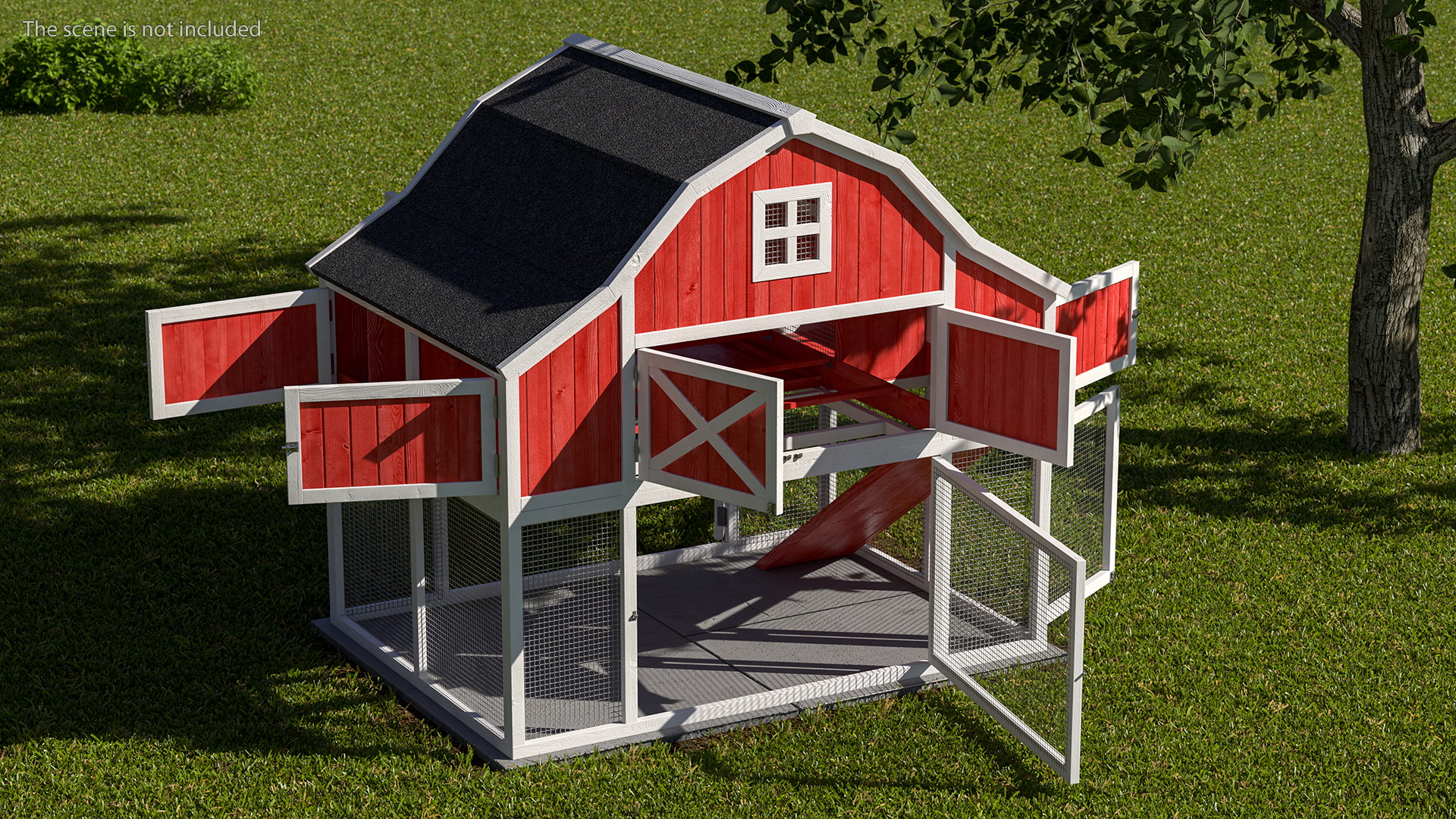 3D Chicken Coop Red