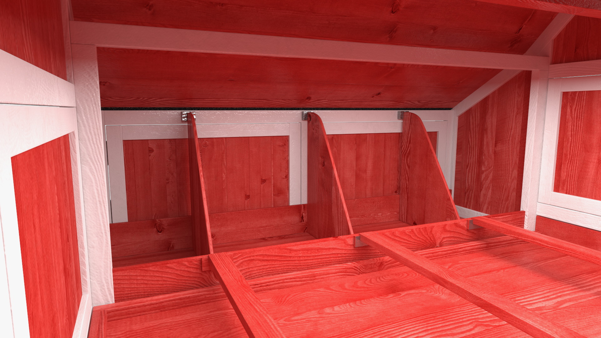 3D Chicken Coop Red