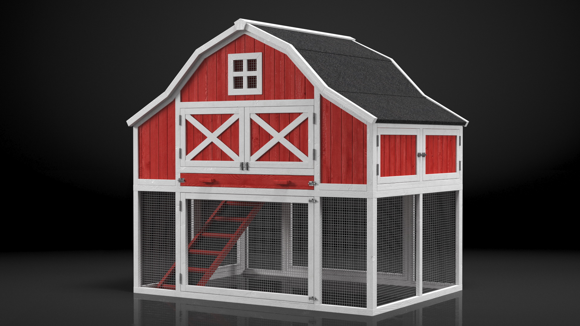 3D Chicken Coop Red