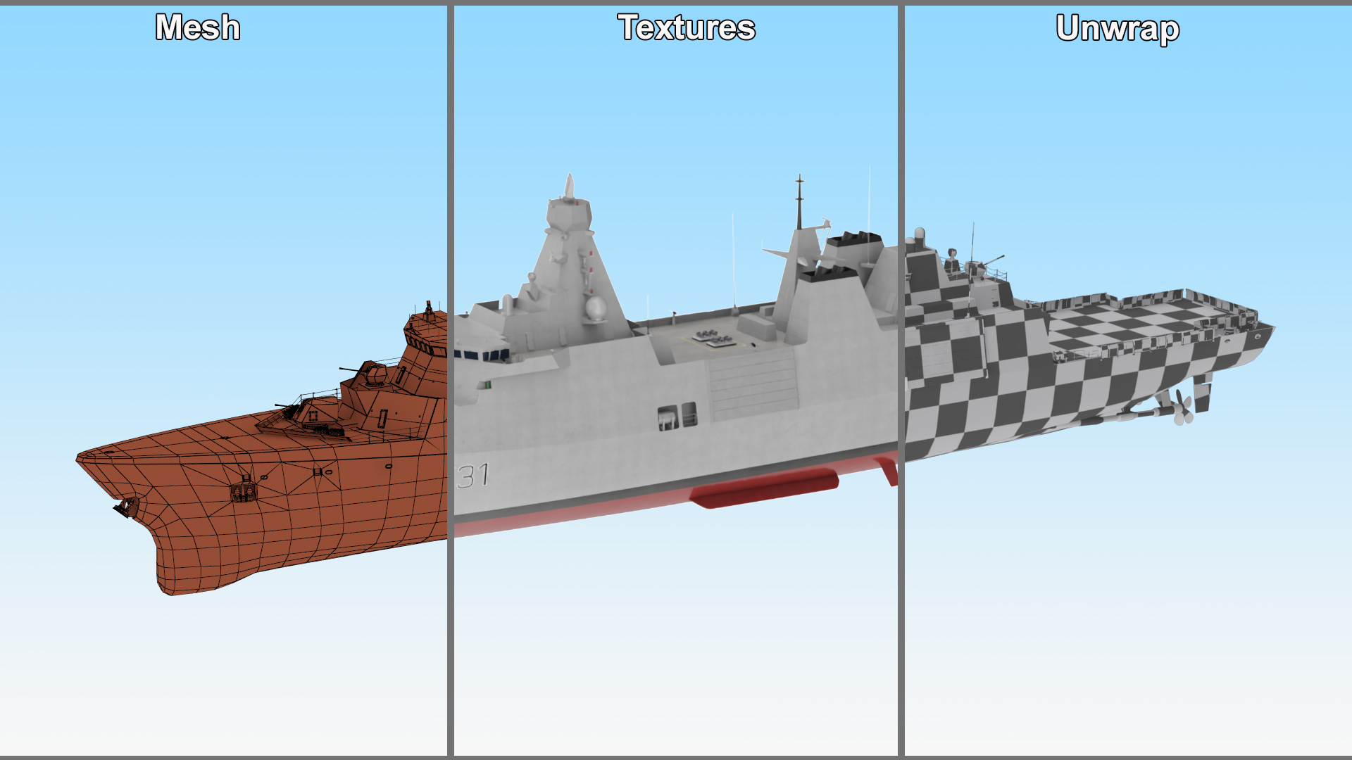 3D model Type 31 Frigate