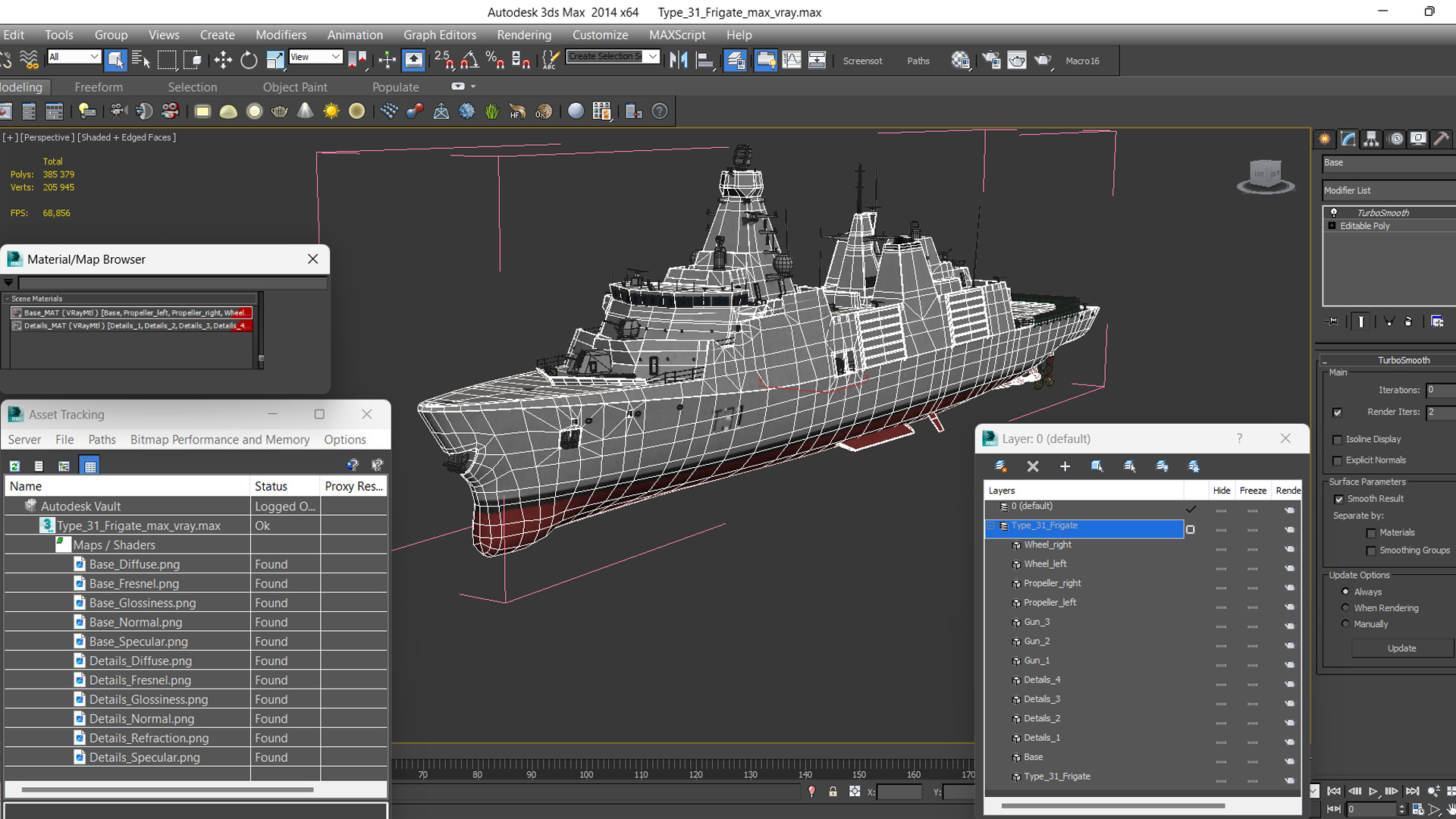 3D model Type 31 Frigate