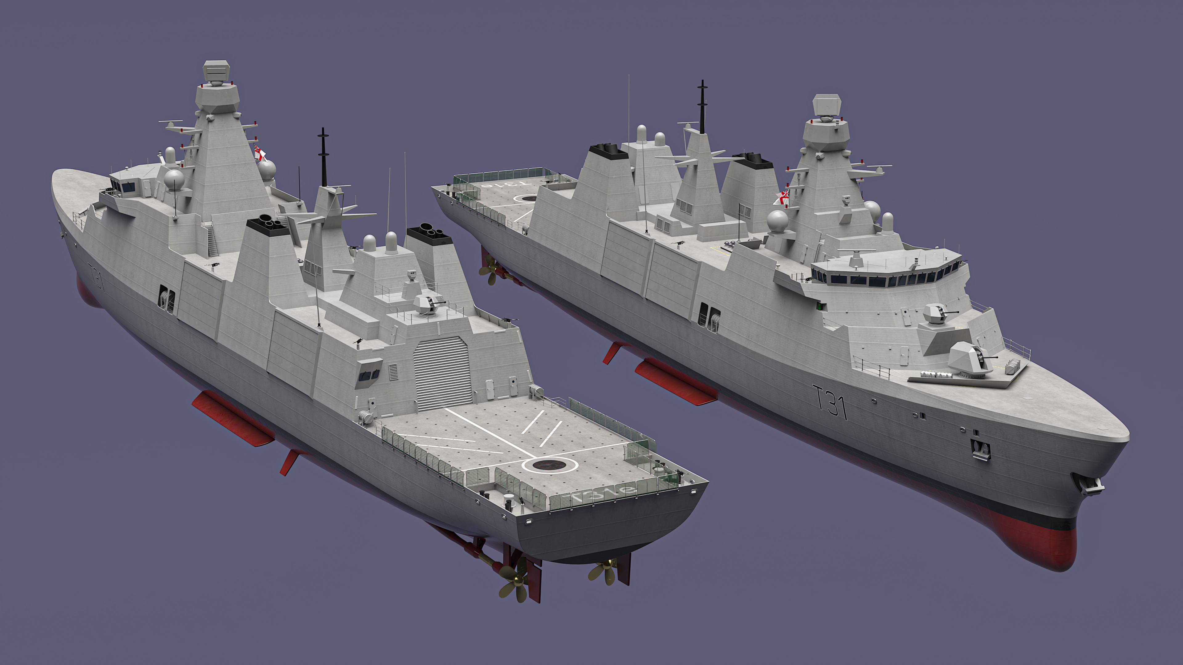 3D model Type 31 Frigate
