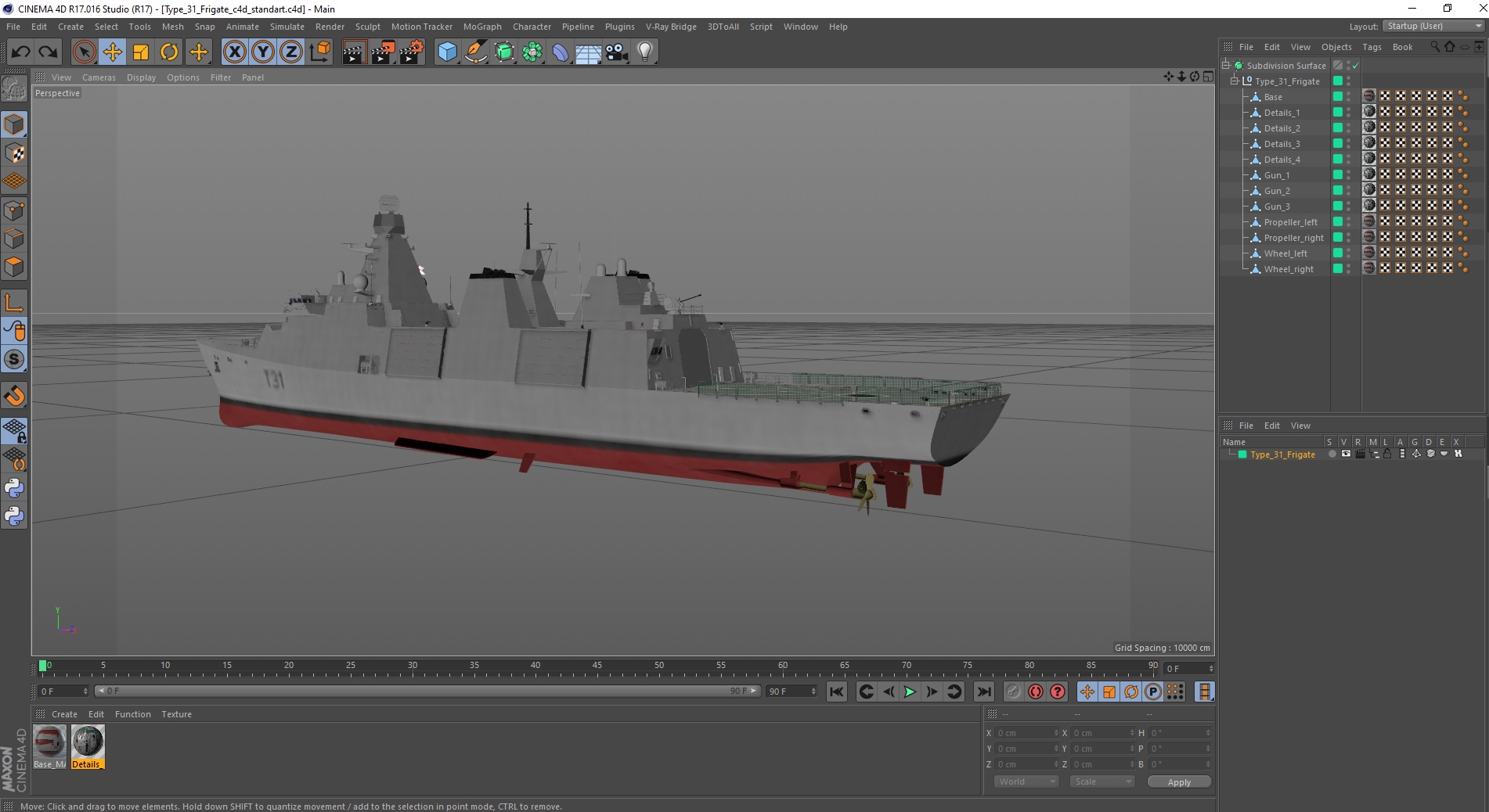 3D model Type 31 Frigate