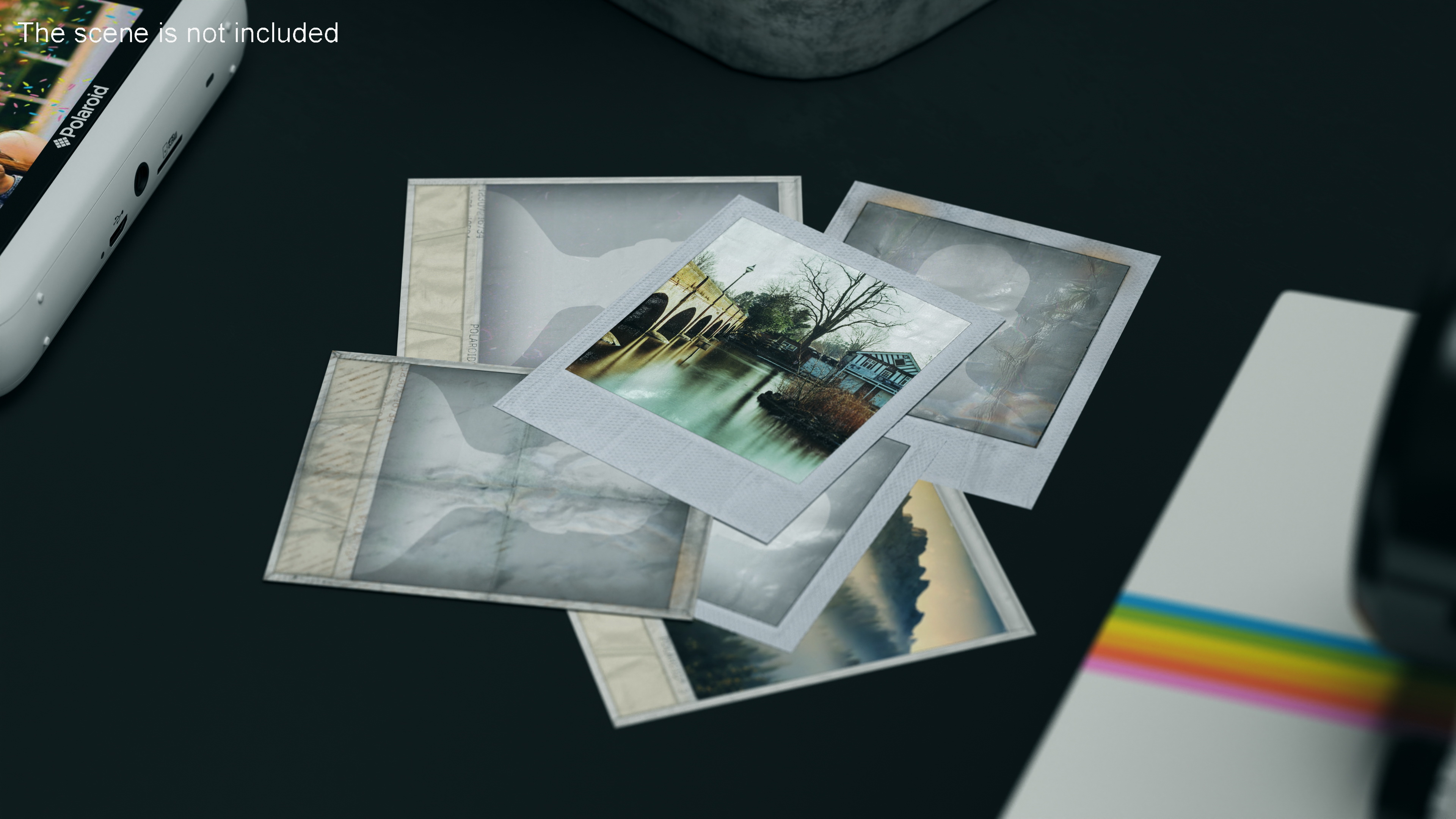3D Instant Photo Frame with Old Town model