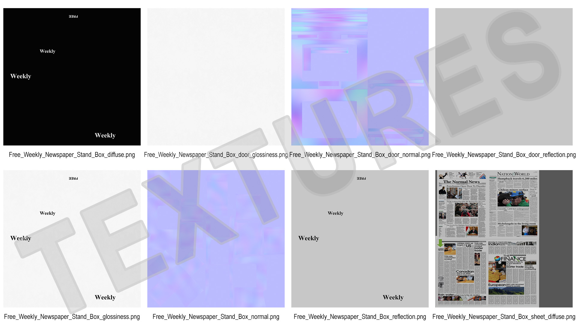 Free Weekly Newspaper Stand 3D