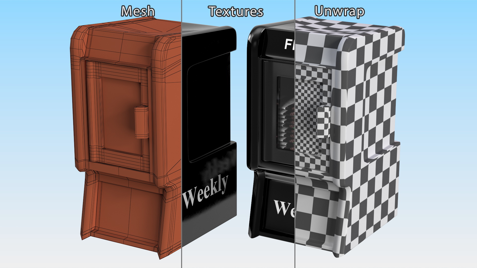 Free Weekly Newspaper Stand 3D
