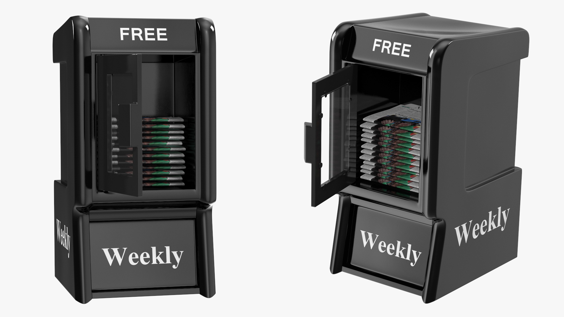 Free Weekly Newspaper Stand 3D