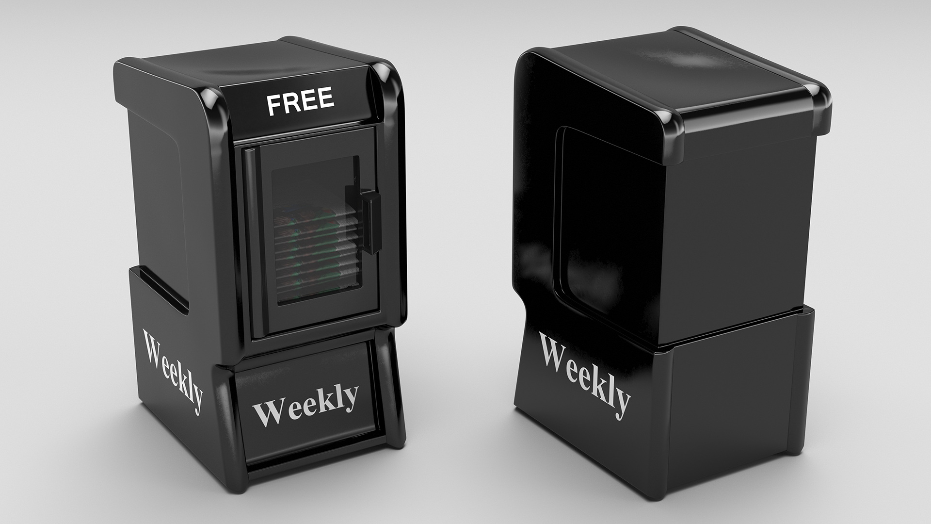 Free Weekly Newspaper Stand 3D