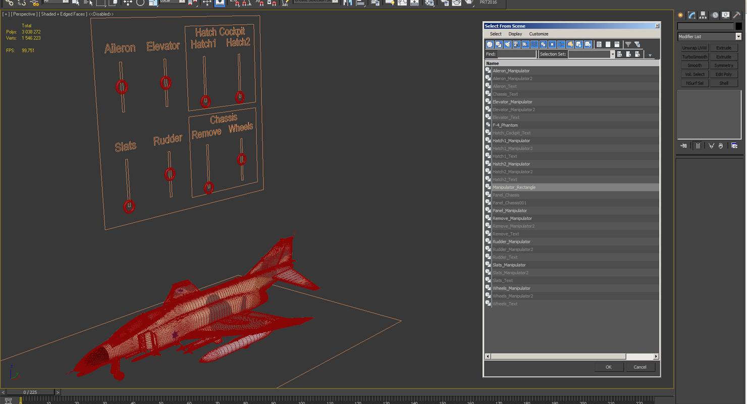 F 4E Kurnass Israeli Air Force Rigged 3D
