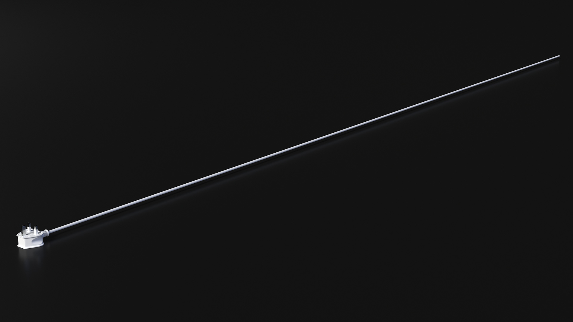 Type G Electric Plug White Rigged for Cinema 4D 3D