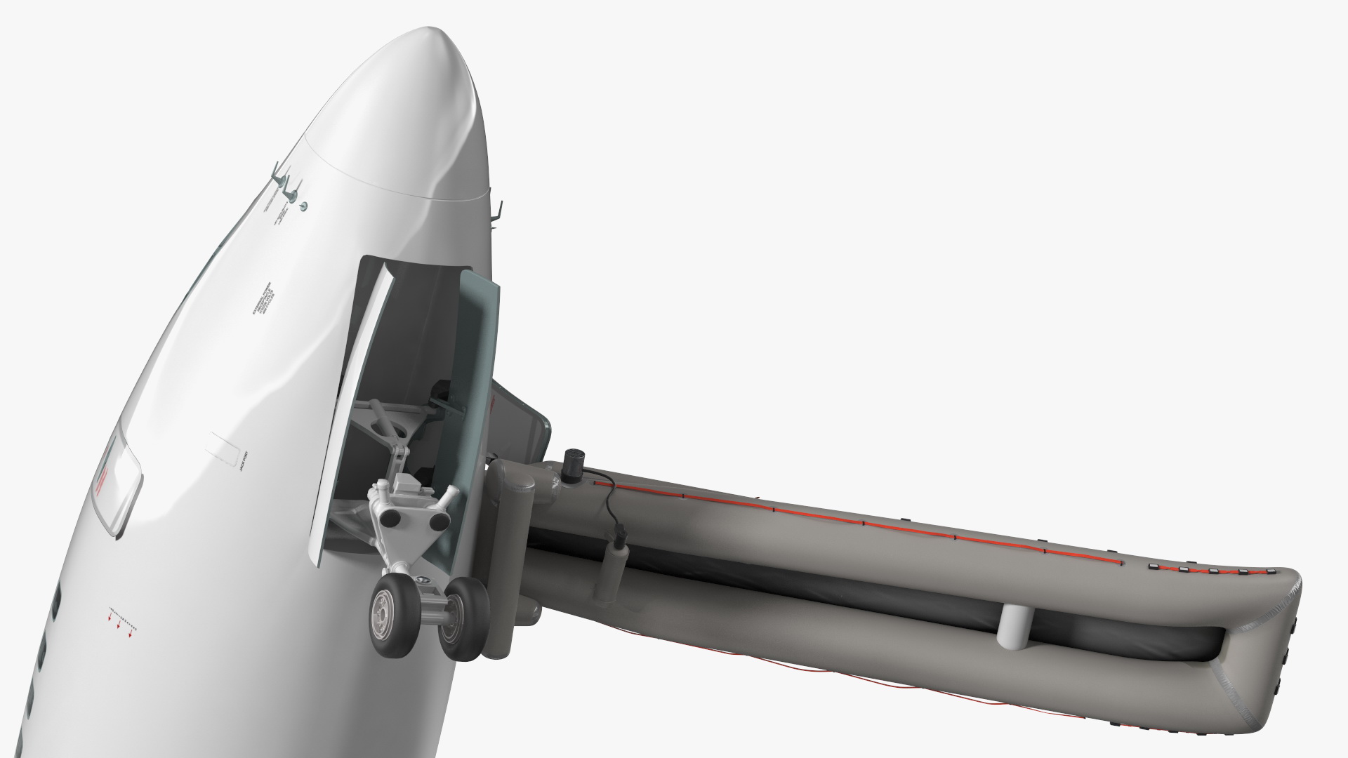 Airplane Evacuating People Rigged for Maya 3D