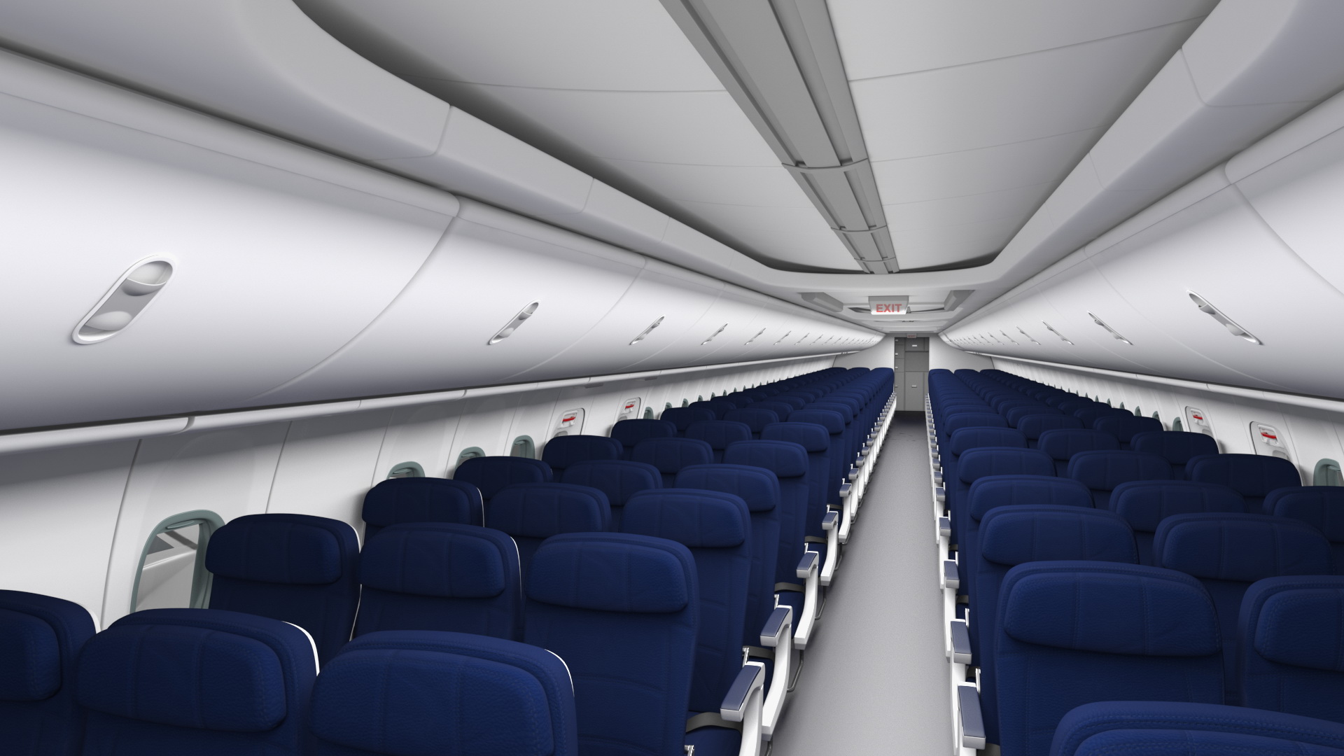 Airplane Evacuating People Rigged for Maya 3D