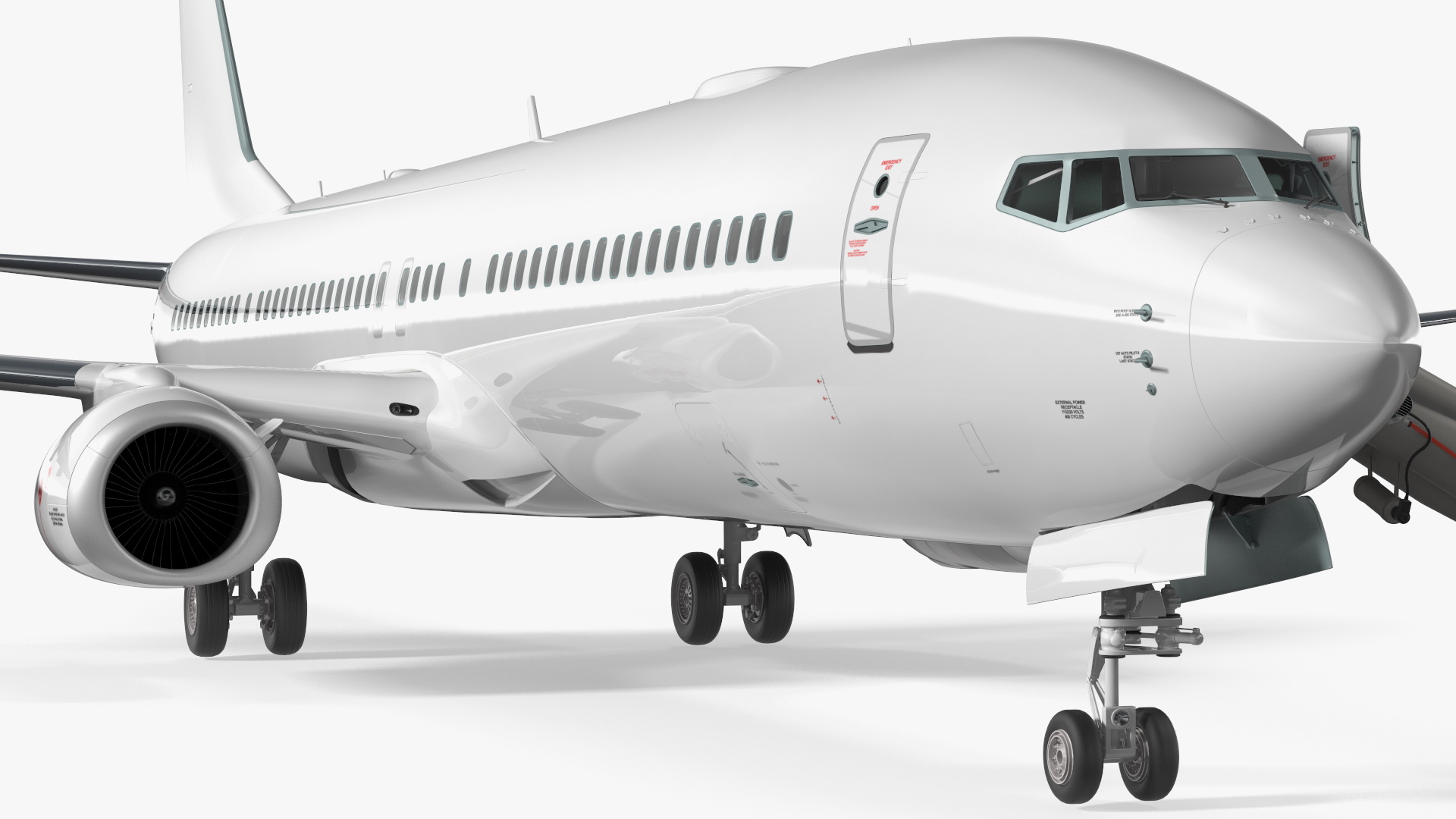 Airplane Evacuating People Rigged for Maya 3D