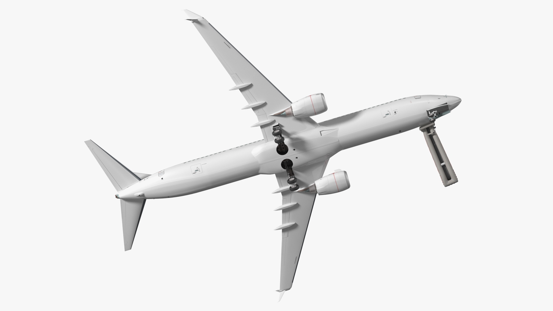 Airplane Evacuating People Rigged for Maya 3D