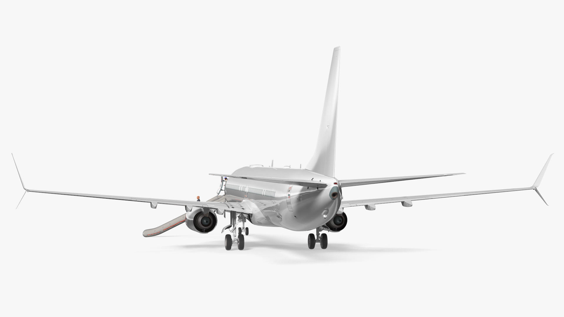 Airplane Evacuating People Rigged for Maya 3D