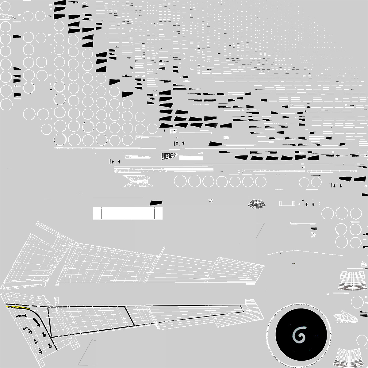 Airplane Evacuating People Rigged for Maya 3D