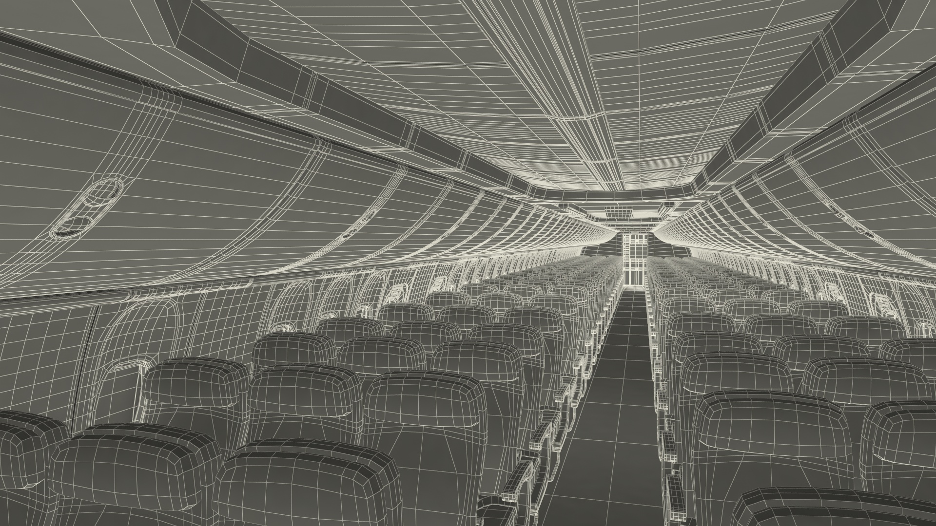 Airplane Evacuating People Rigged for Maya 3D