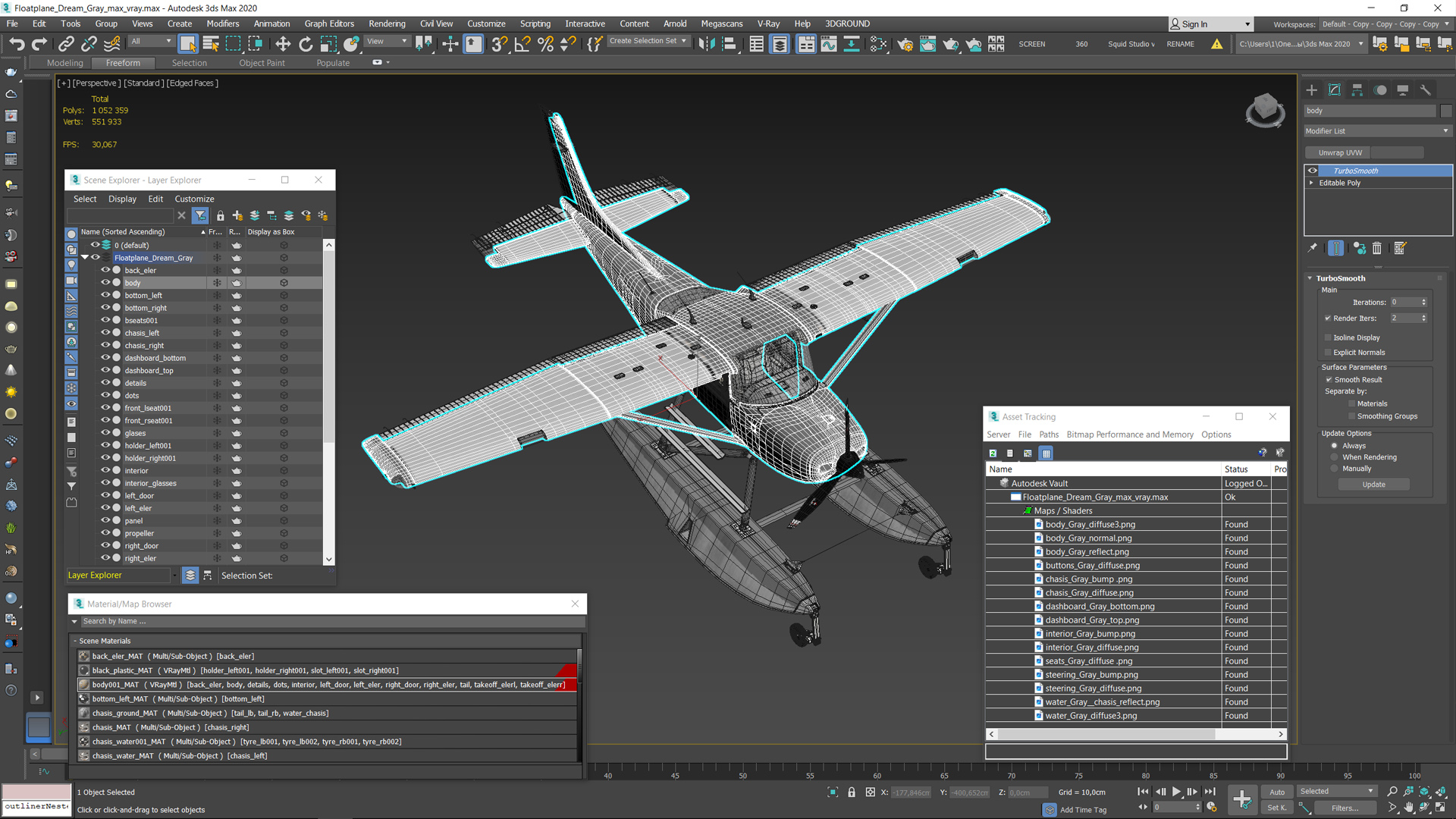 3D Floatplane Dream Gray