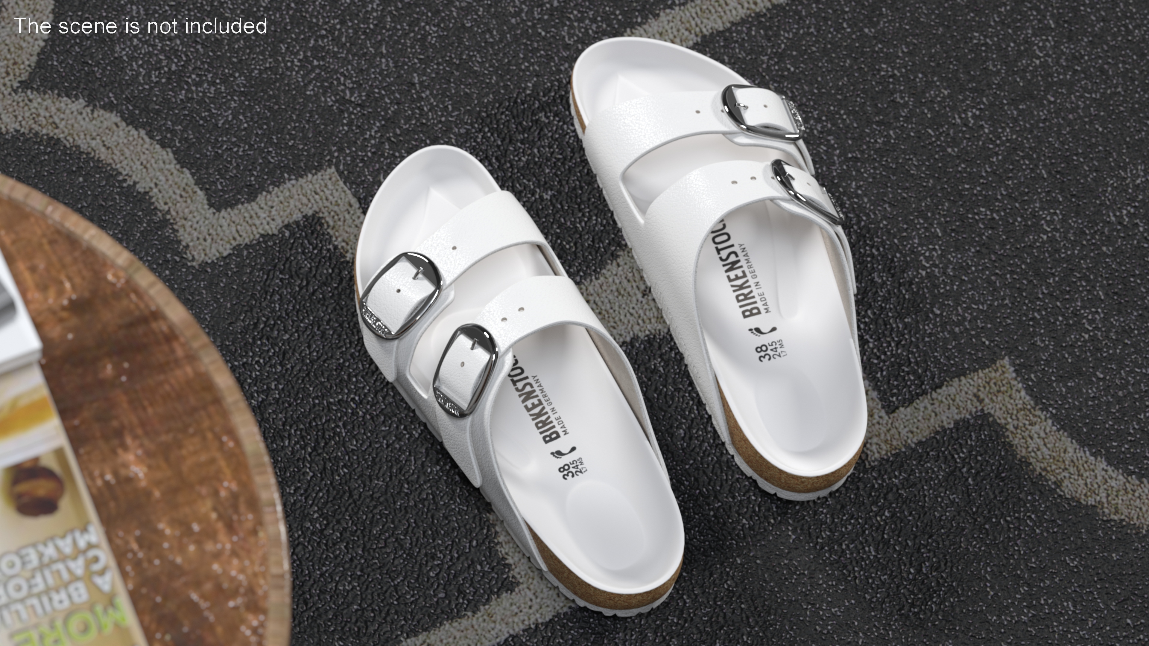 Woman Soft Footbed Sandals White 3D