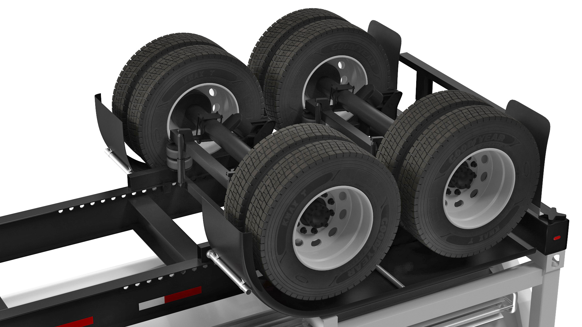 3D model Marmon Truck with LNG Semi Trailer Gas Tank Rigged