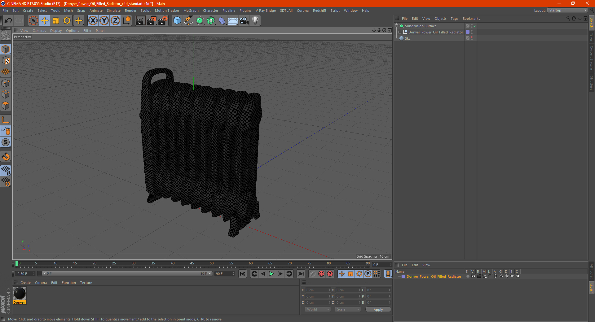 Donyer Power Oil Filled Radiator 3D