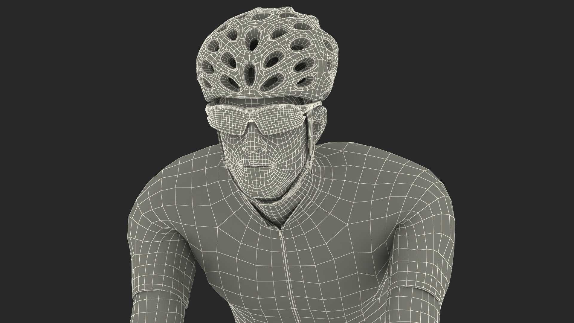 3D model Athlete Cyclist Riding Roller Platform Rigged