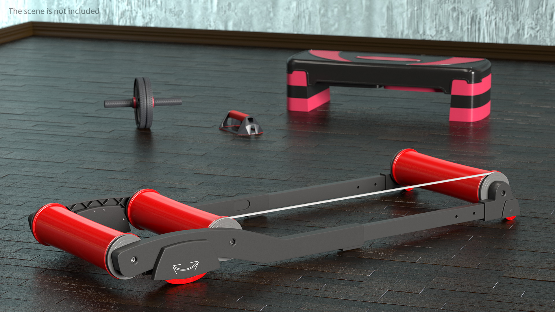 3D model Athlete Cyclist Riding Roller Platform Rigged