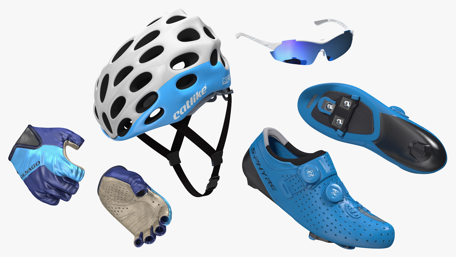 3D model Athlete Cyclist Riding Roller Platform Rigged