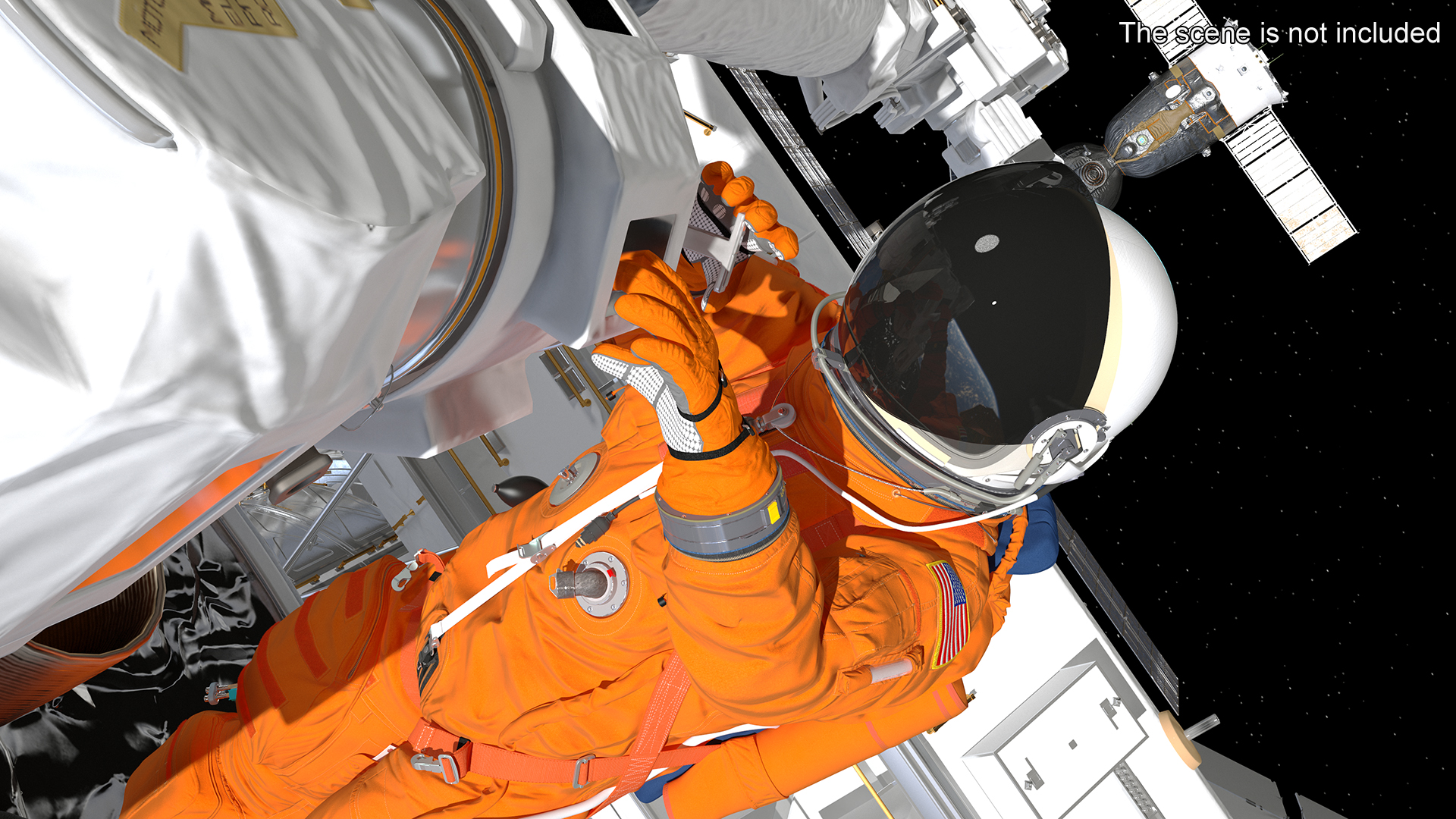 3D Advanced Crew Escape Astronaut Fur Rigged
