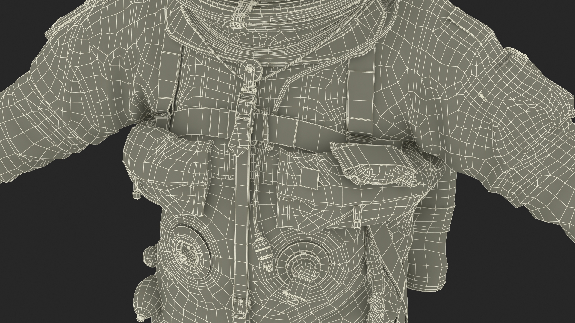 3D Advanced Crew Escape Astronaut Fur Rigged